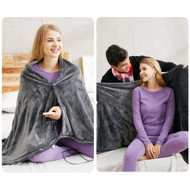 Koslund™ USB-varmesjal for skuldrene i dobbeltsidig fleece