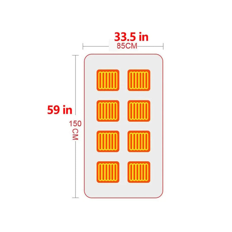 Koslund™ USB-varmesjal for skuldrene i dobbeltsidig fleece