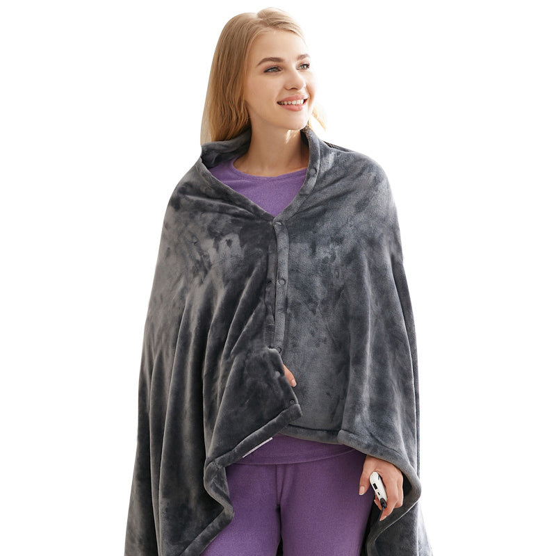 Koslund™ USB-varmesjal for skuldrene i dobbeltsidig fleece
