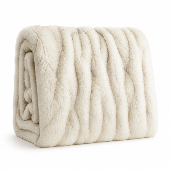 Koslund™ Fluffy pledd i kunstpels med forsterkede kanter