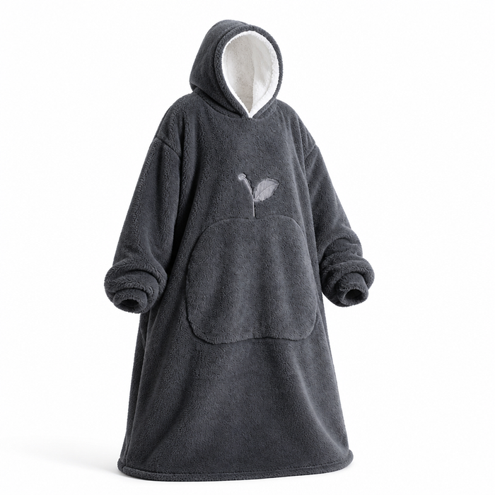 Koslund™ Oversized teppegenser i sherpafleece med ermer og lomme
