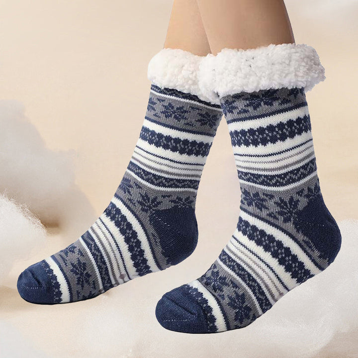 Koslund™ Ekstra tykke sokker med snøkrystaller og sklisikring