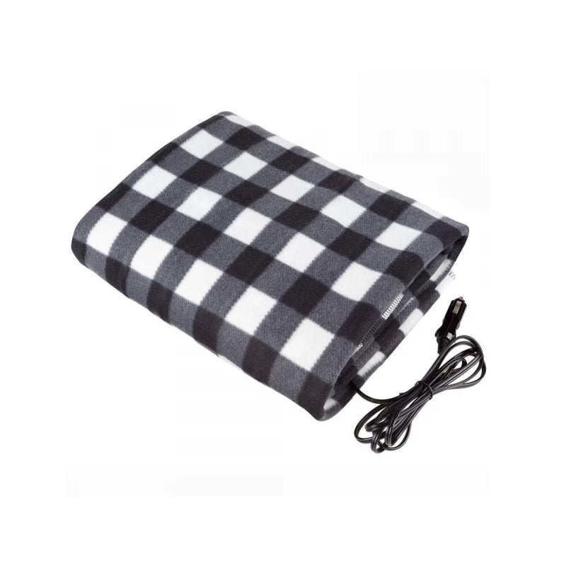 Koslund™ Varmeteppe for bil 12V i myk fleece til kalde turer