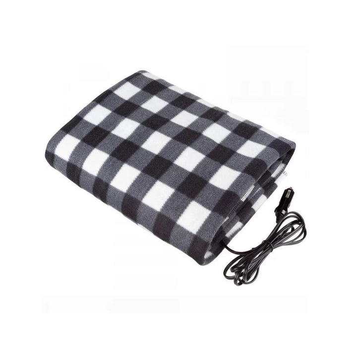 Koslund™ Varmeteppe for bil 12V i myk fleece til kalde turer