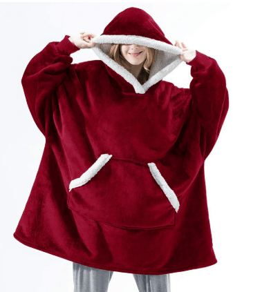 Oversized fleecehoodie med stor hette – varm og myk
