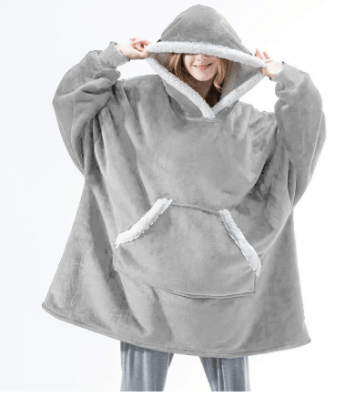 Oversized fleecehoodie med stor hette – varm og myk