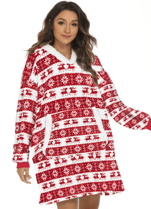 Oversized fleecehoodie med stor hette – varm og myk