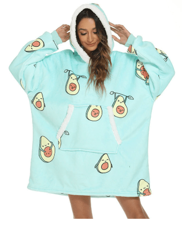 Oversized fleecehoodie med stor hette – varm og myk