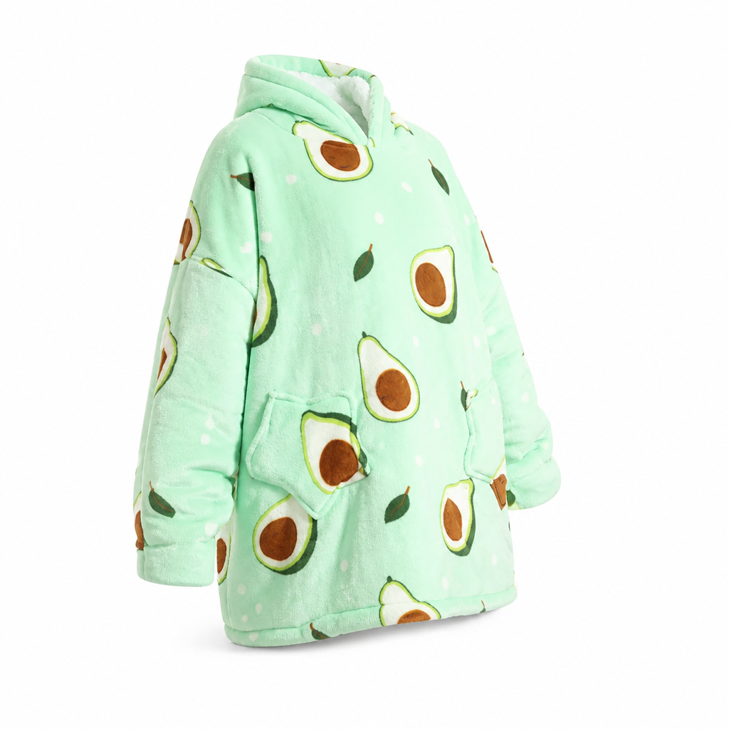 Koslund™ Oversized teppegenser i plysjfleece, én størrelse passer alle