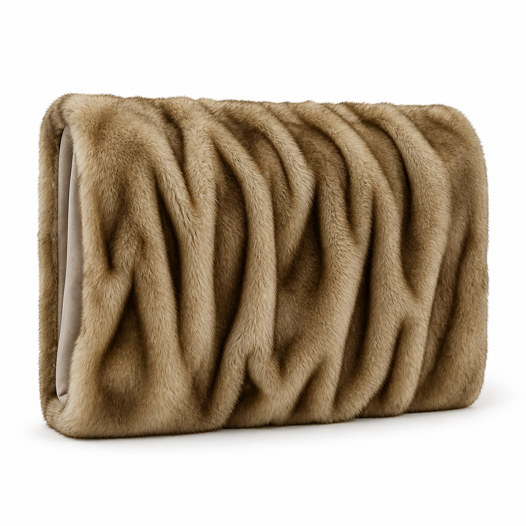 Koslund™ Fluffy pledd i kunstpels med forsterkede kanter