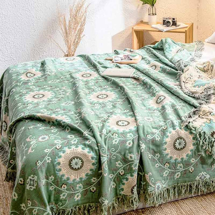 Koslund™ Vendbart sofftrekk i bomull som også passer som sengeteppe
