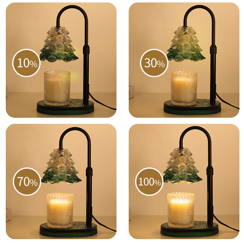 Lysvarmer-lampe med timer og dimmer til duftlys, grønn