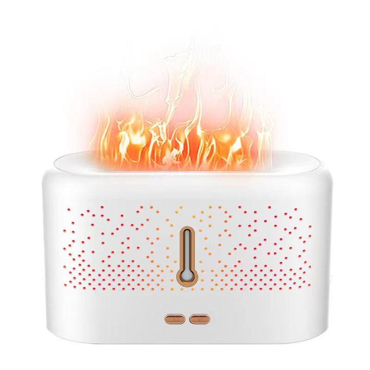 Luftfukter med flammeeffekt og aromaterapi, 200 ml, med eterisk olje