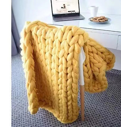 Koslund™ Grovstrikket pledd i myk mikrofiber, tolv farger
