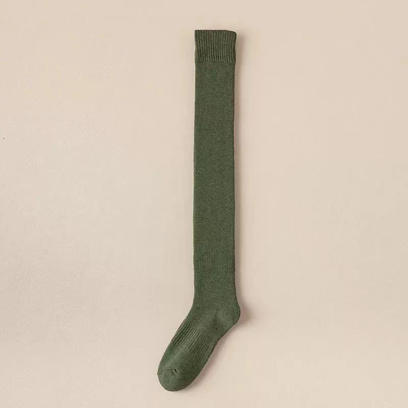 Koslund™ Flettestrikkede overknestrømper med god stretch