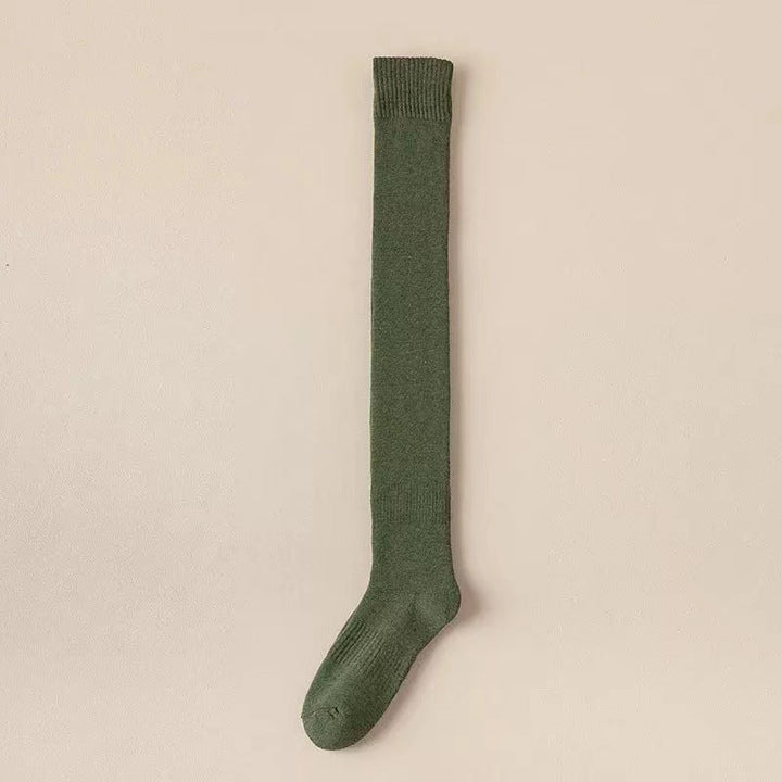 Koslund™ Flettestrikkede overknestrømper med god stretch