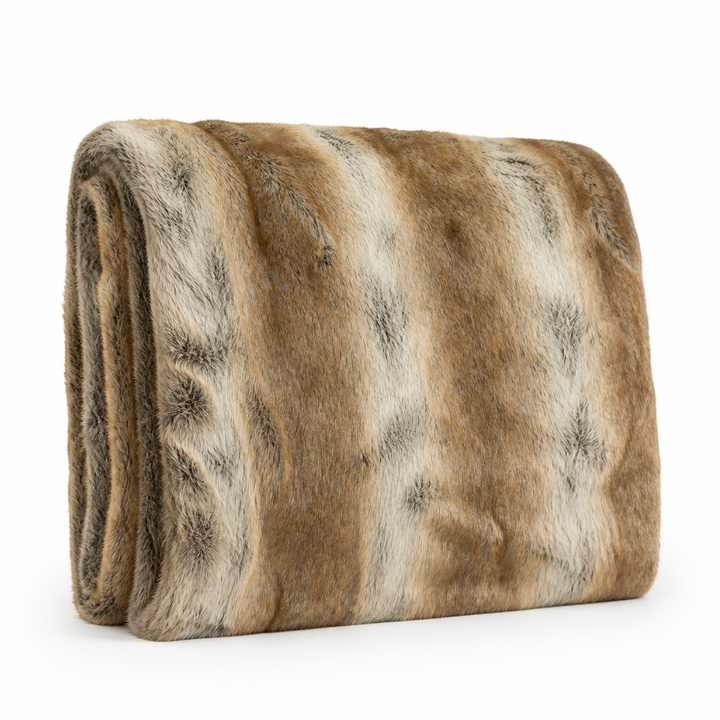 Koslund™ Fluffy pledd i kunstpels med forsterkede kanter