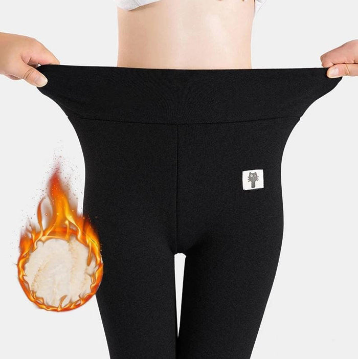 Koslund™ Tykke fleecefôrede termoleggings til dame