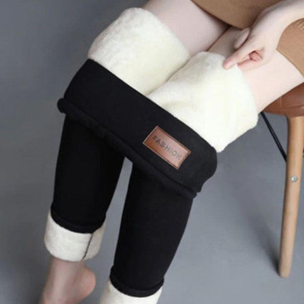 Koslund™ Tykke fleecefôrede termoleggings til dame