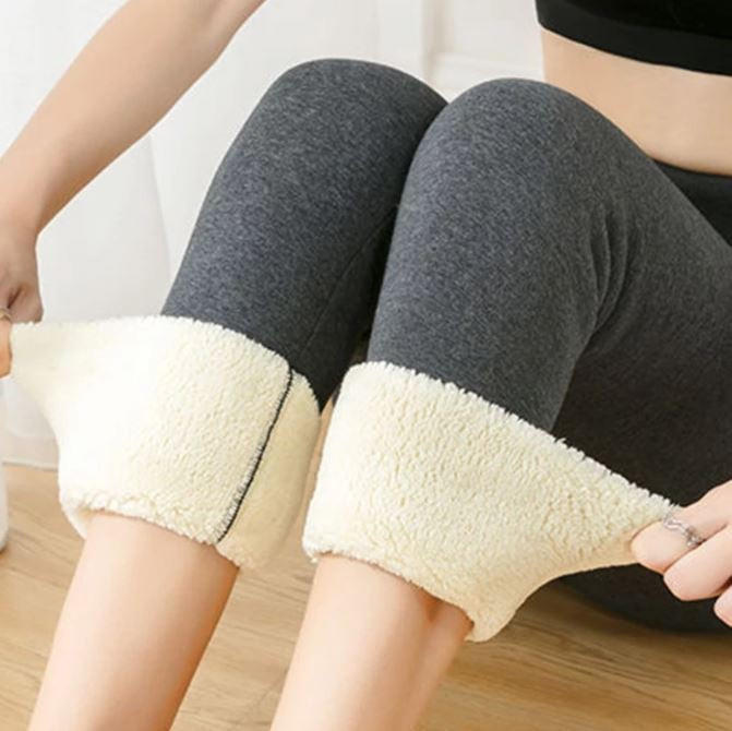 Koslund™ Tykke fleecefôrede termoleggings til dame