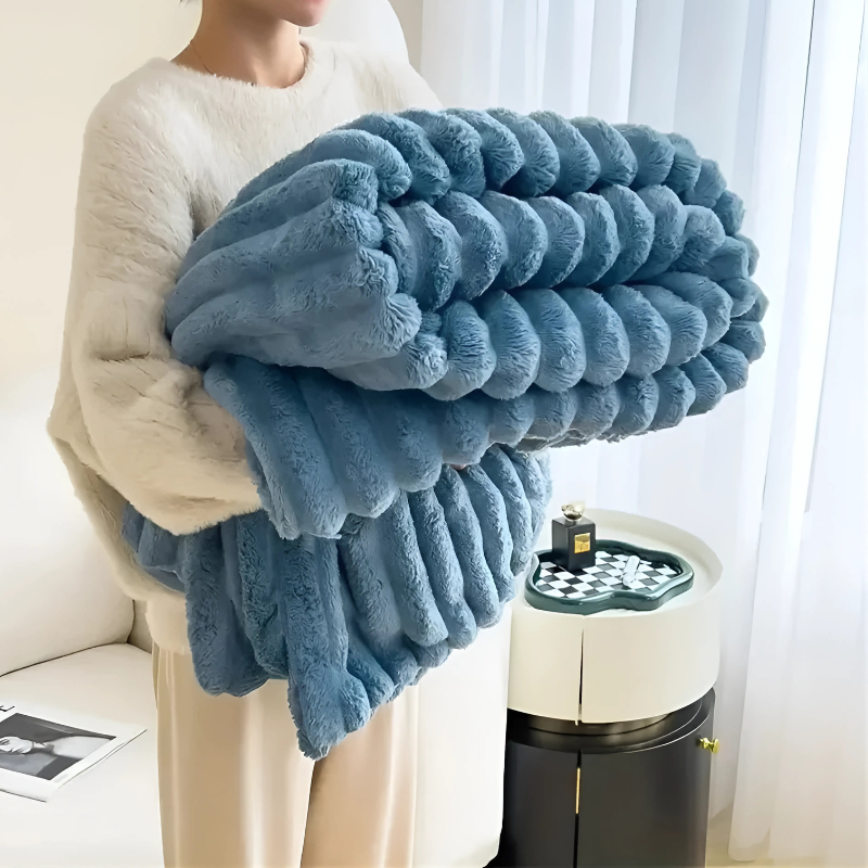 Koslund™ Supermykt flanellpledd – lett, varmt og enkelt å ta med