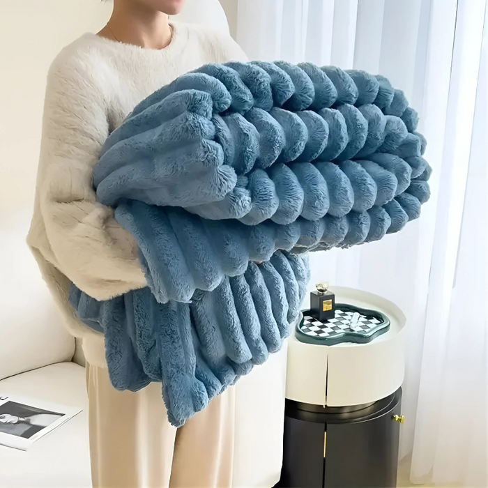 Koslund™ Supermykt flanellpledd – lett, varmt og enkelt å ta med