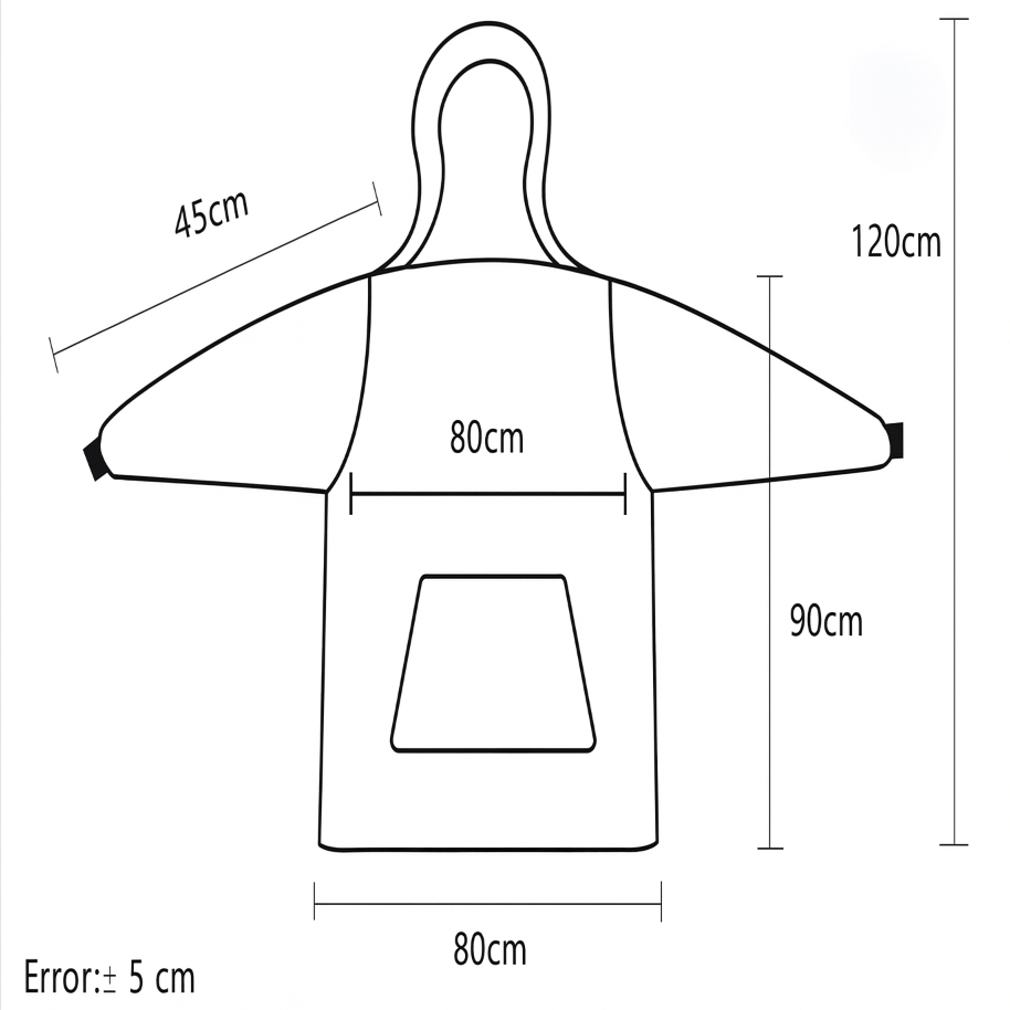 Oversized fleecehoodie med stor hette – varm og myk