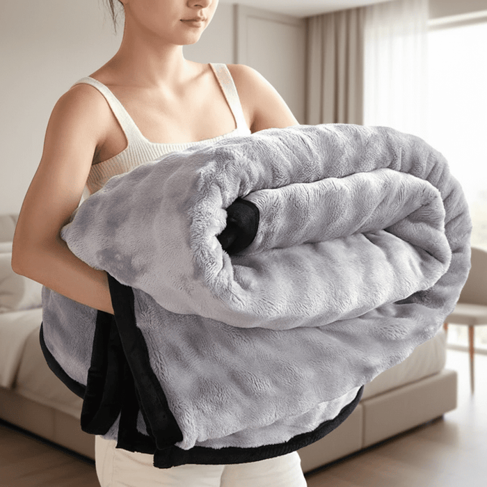 Koslund™ Dobbeltsidig plysjpledd i fleece, supermykt og varmt