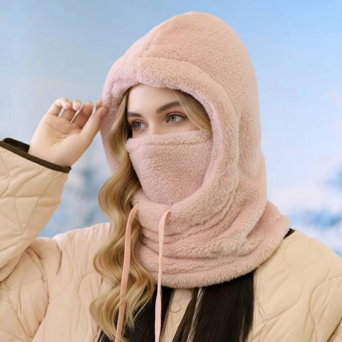 Koslund™ Balaklava i fleece med snøring og ekstra lang halsdel