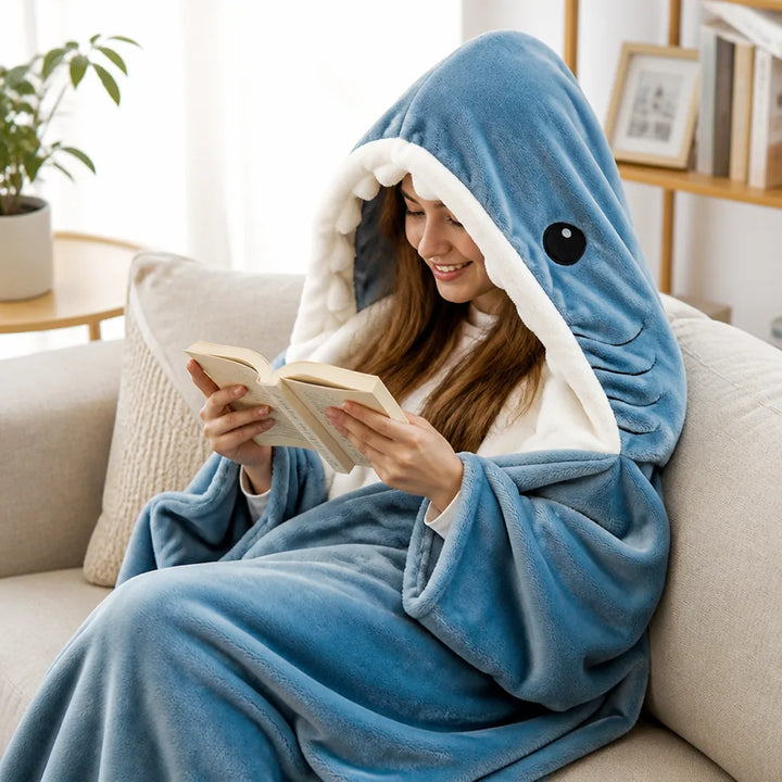 Koslund™ Haipledd med hette i supermyk og lett fleece