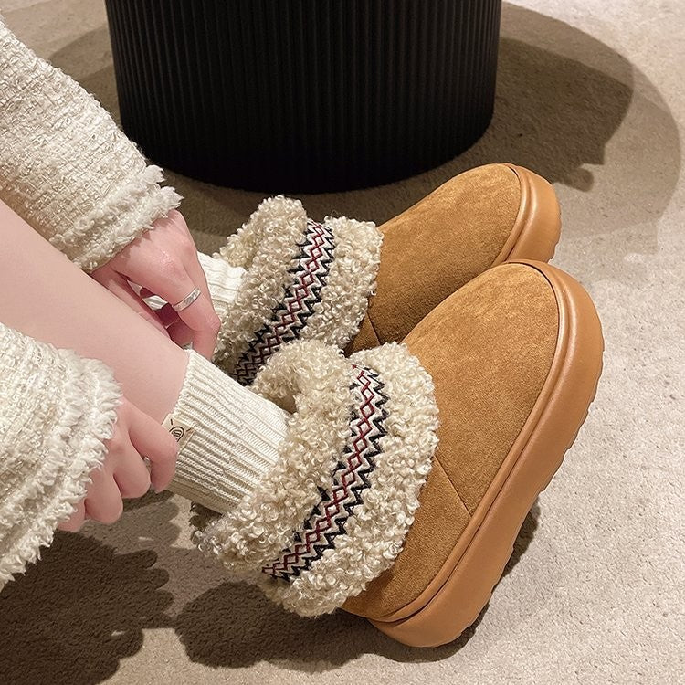 Koslund™ Tøfler dame med plysjfôr og trendy detaljer