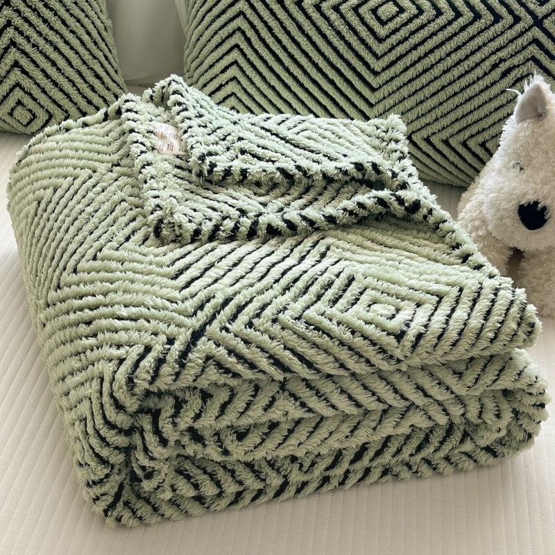 Koslund™ Myk pledd med geometrisk mønster til sofa og seng