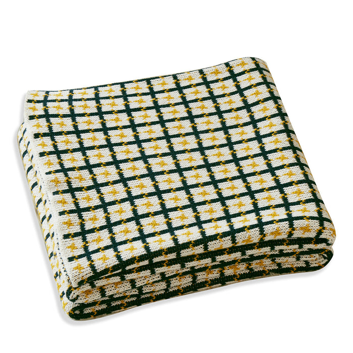 Koslund™ Strikket pledd med elegant mønster til sofaen