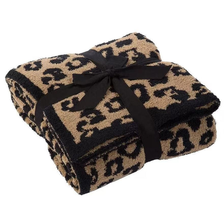 Koslund™ Pledd med leopardmønster, ekstra mykt og tåler maskinvask