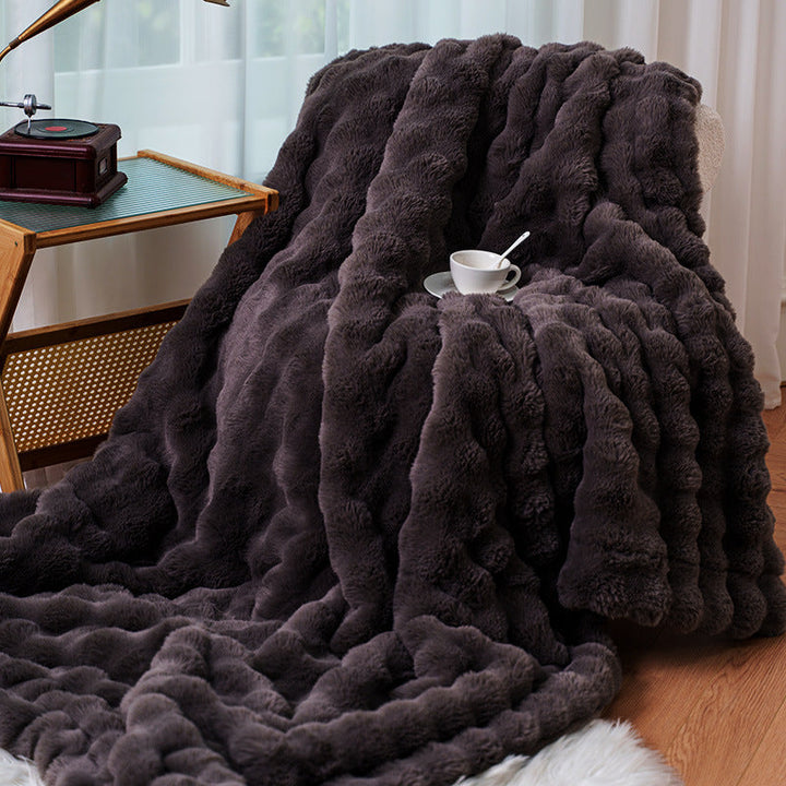 Koslund™ Fløyelsmykt luksuspledd til sofaen og sengen