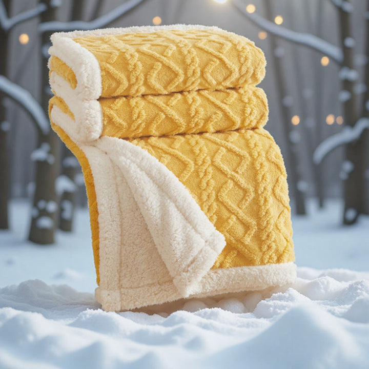 Koslund™ Fløyelsmykt pledd i mikrofiber, stort nok til å pakke seg inn