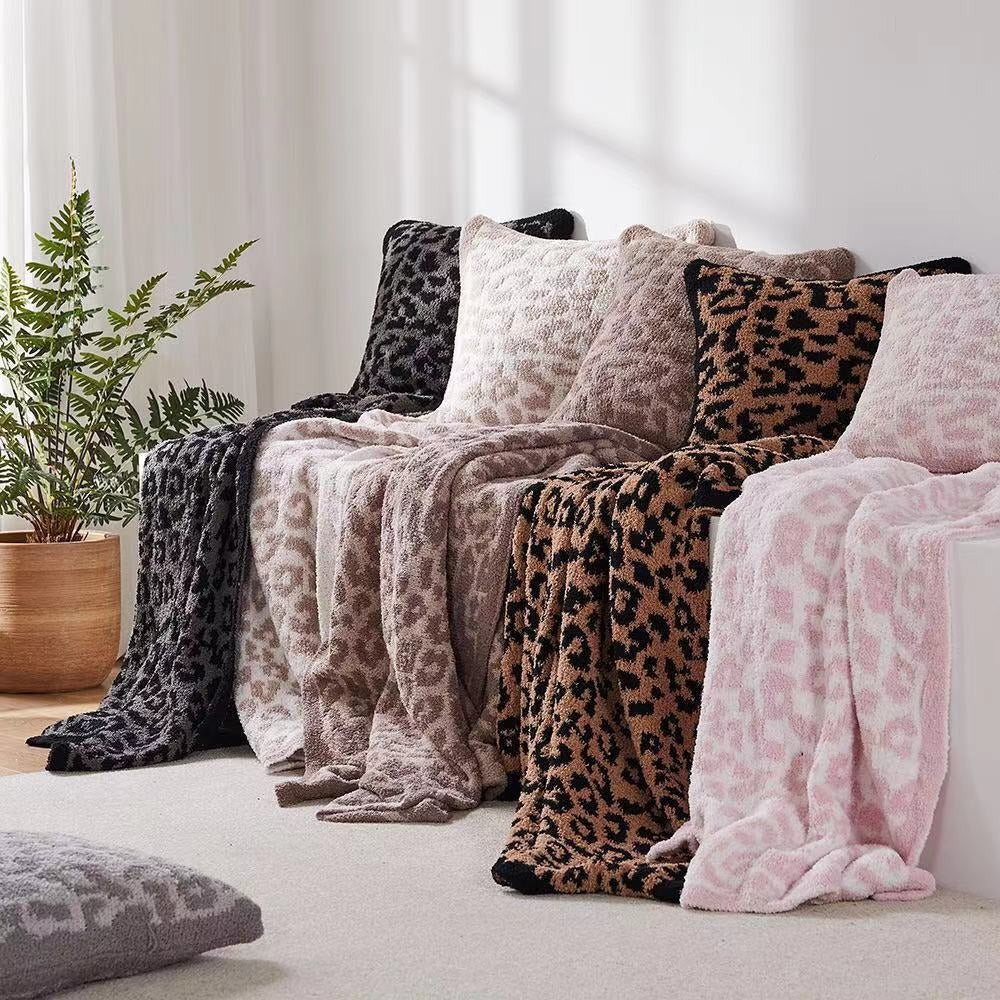 Koslund™ Pledd med leopardmønster, ekstra mykt og tåler maskinvask