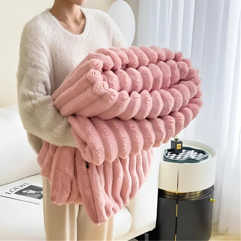 Koslund™ Supermykt flanellpledd – lett, varmt og enkelt å ta med