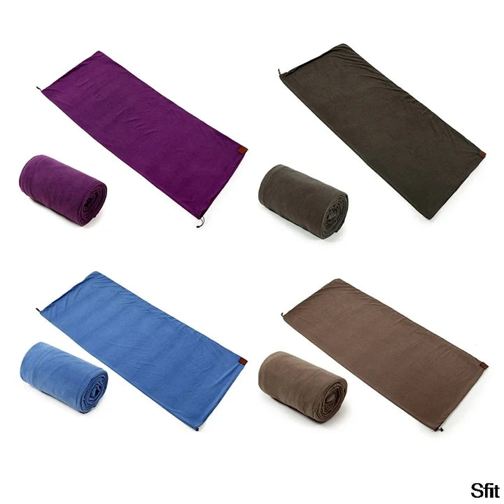 Koslund™ Ultralett sovepose i fleece – også innerpose, med oppbevaringspose
