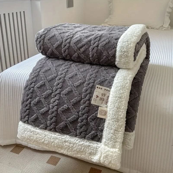 Koslund™ Vendbart sherpapledd i fleece – supermykt og lunt