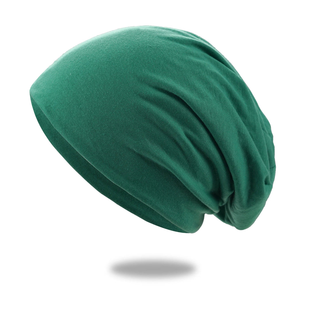 Koslund™ Slouch beanie i pustende strikk med stretch