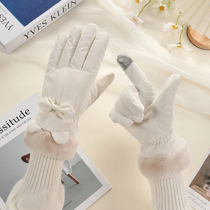 Koslund™ Elegante vanntette touchhansker med sløyfe