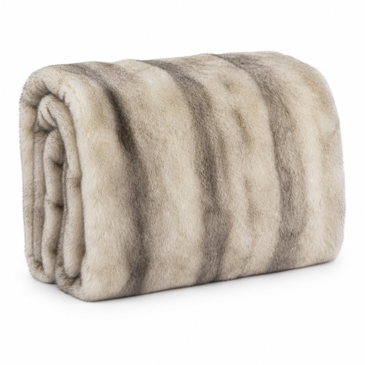 Koslund™ Fluffy pledd i kunstpels med forsterkede kanter