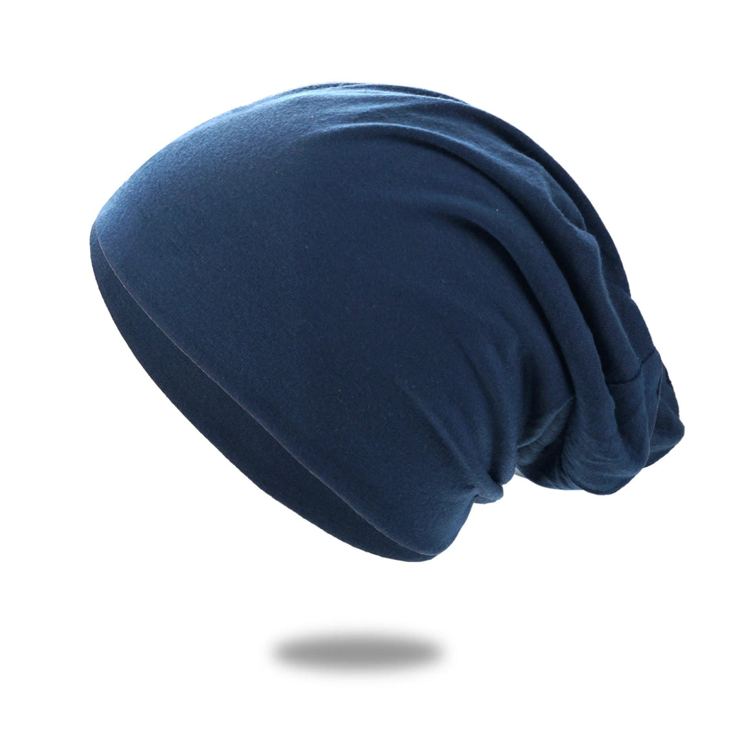 Koslund™ Slouch beanie i pustende strikk med stretch