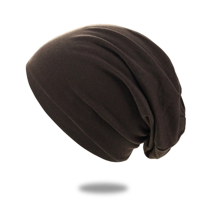 Koslund™ Slouch beanie i pustende strikk med stretch