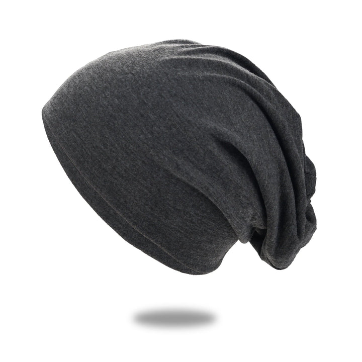 Koslund™ Slouch beanie i pustende strikk med stretch