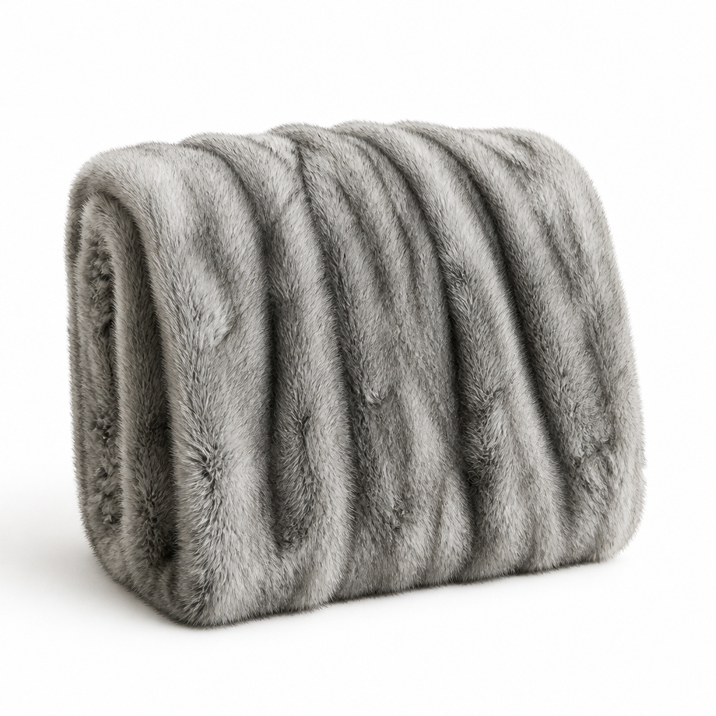 Koslund™ Fluffy pledd i kunstpels med forsterkede kanter