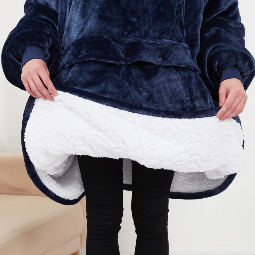 Koslund™ Varmehoodie i myk flanell med USB-varme