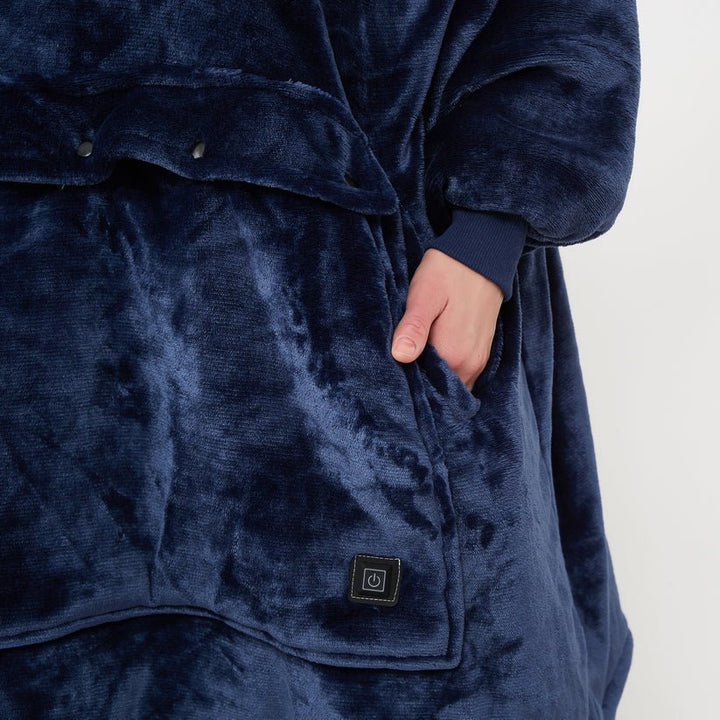 Koslund™ Varmehoodie i myk flanell med USB-varme