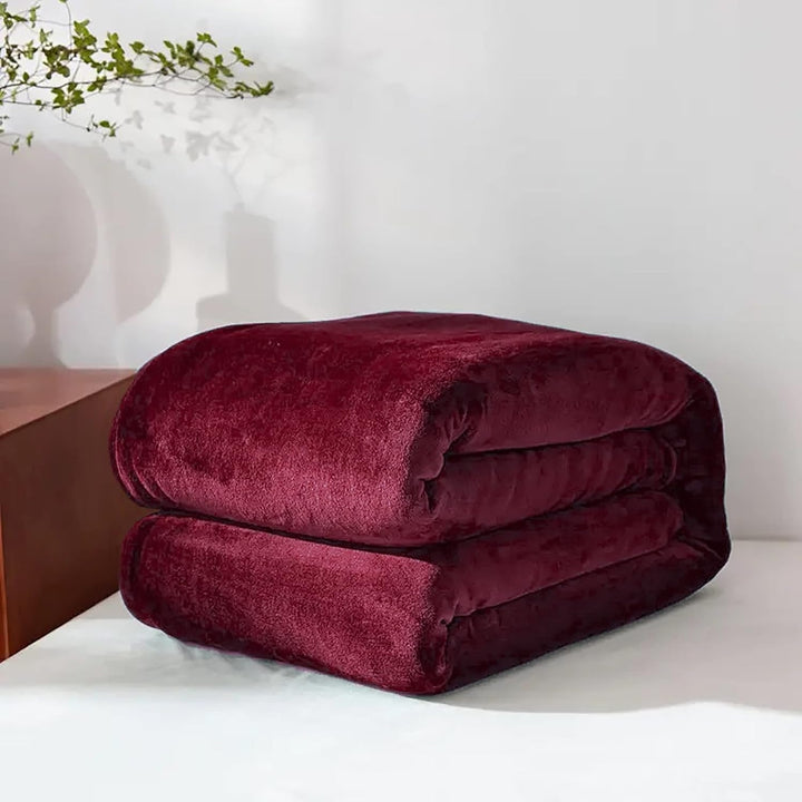 Koslund™ Supermykt fleecepledd med fuskepels for sofa og seng